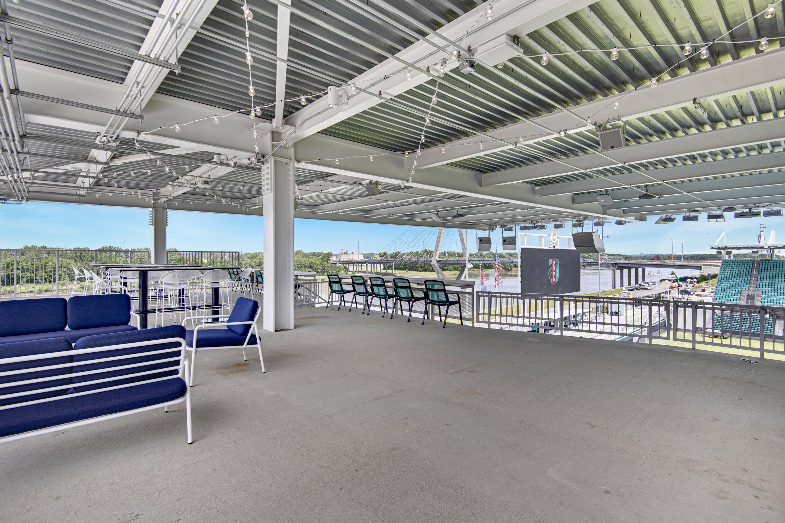 View of Bond Bridge in our North perch lounge and bar top seating.