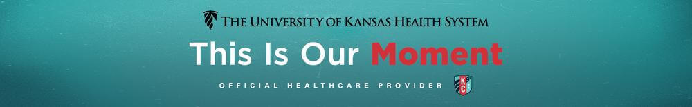 The University of Kansas Health System. This is our moment official healthcare partner of the KC Current banner ad.