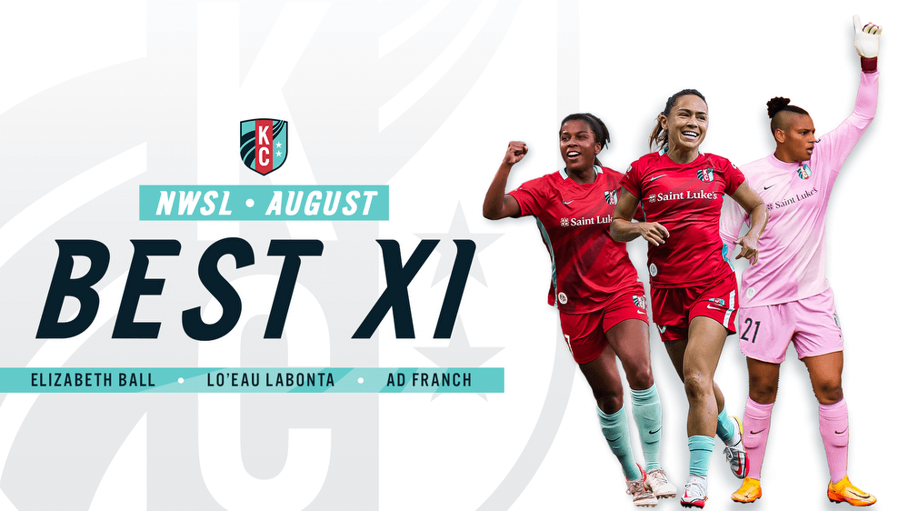 Three Kansas City Current players voted to August Best XI of the Month, presented by Mastercard Kansas City Current