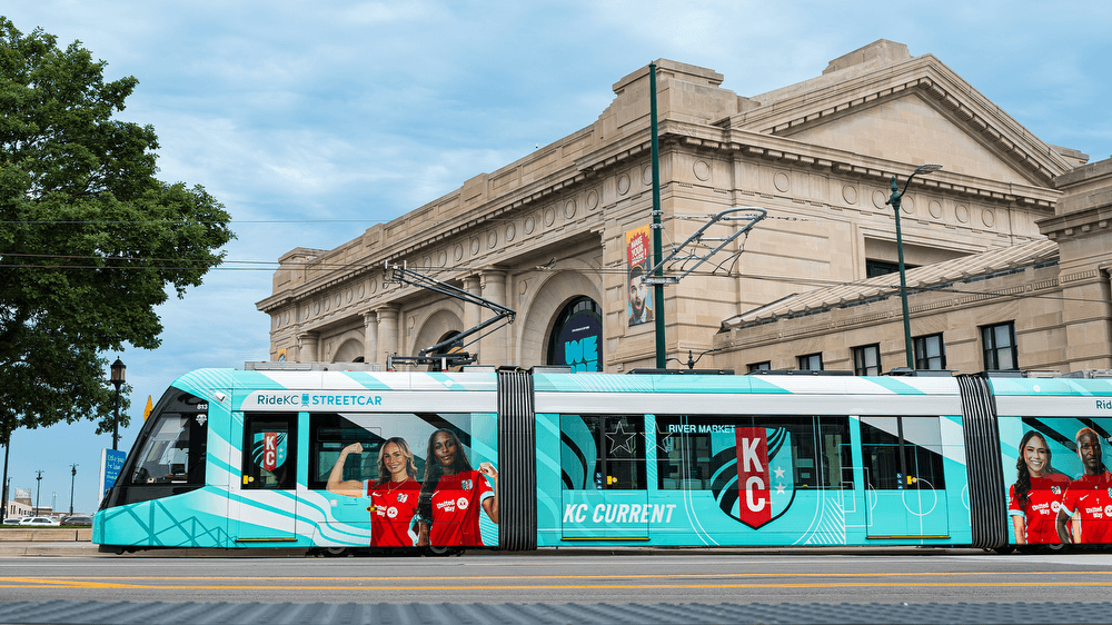 Kansas City Current and KC Streetcar Continue Partnership with Four New Co-Branded Streetcars Kansas City Current