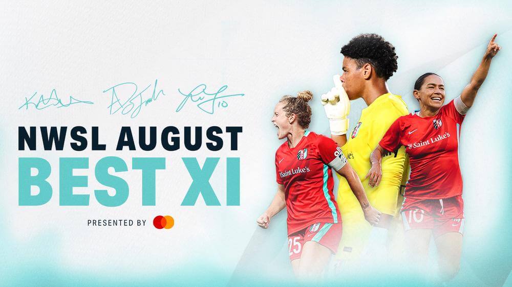 Three Kansas City Current players named to NWSL August Best XI of the month, presented by Mastercard Kansas City Current