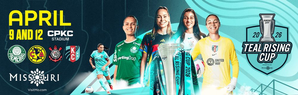 2026 Teal Rising Cup April 9 and 12 presented by VisitMo.com cover graphic for ION broadcast announcement.