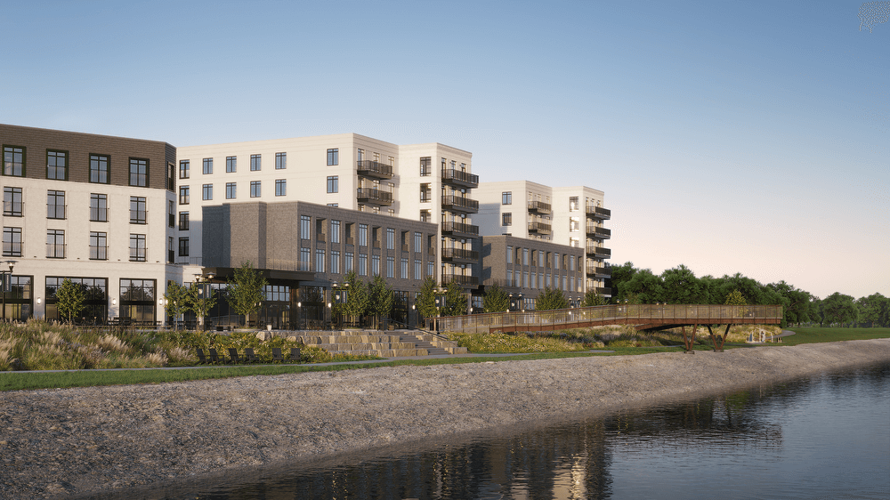 A cover rendering of the new Levee Park