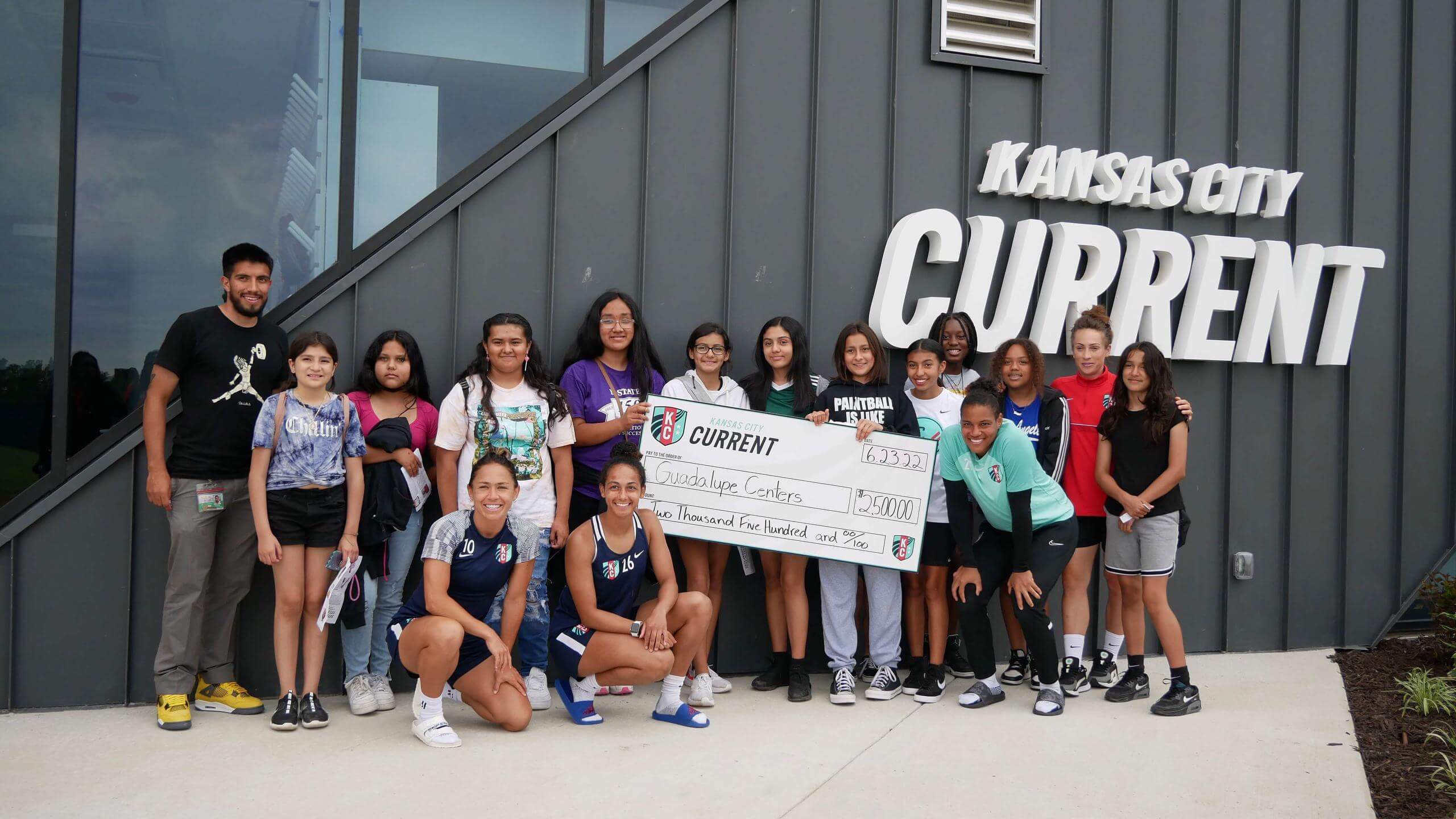 Guadalupe Centers receives check from KC Current