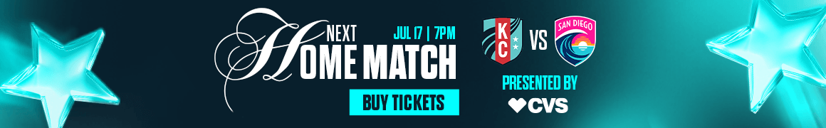 Next Home match July 17th at 7pm as KC Current face San Diego wave presented by CVS. Buy tickets now.
