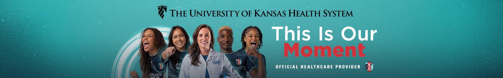 The University of Kansas Health System. This is our moment official healthcare partner of the KC Current banner ad.