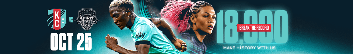 With cover players Temwa Chawinga and Trinity Rodman, join us October 25 as KC Current take on Washington Spirit. Break the Record 18000 with a ticket through our SeatGeek ticket partner.