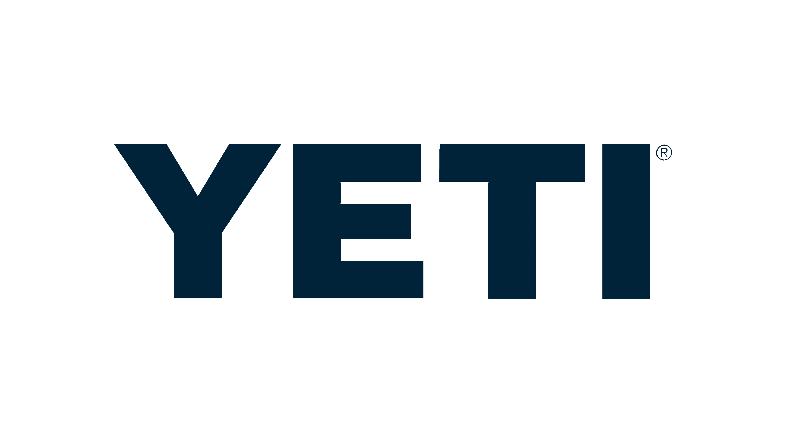 A navy blue graphic logo for yeti partner.
