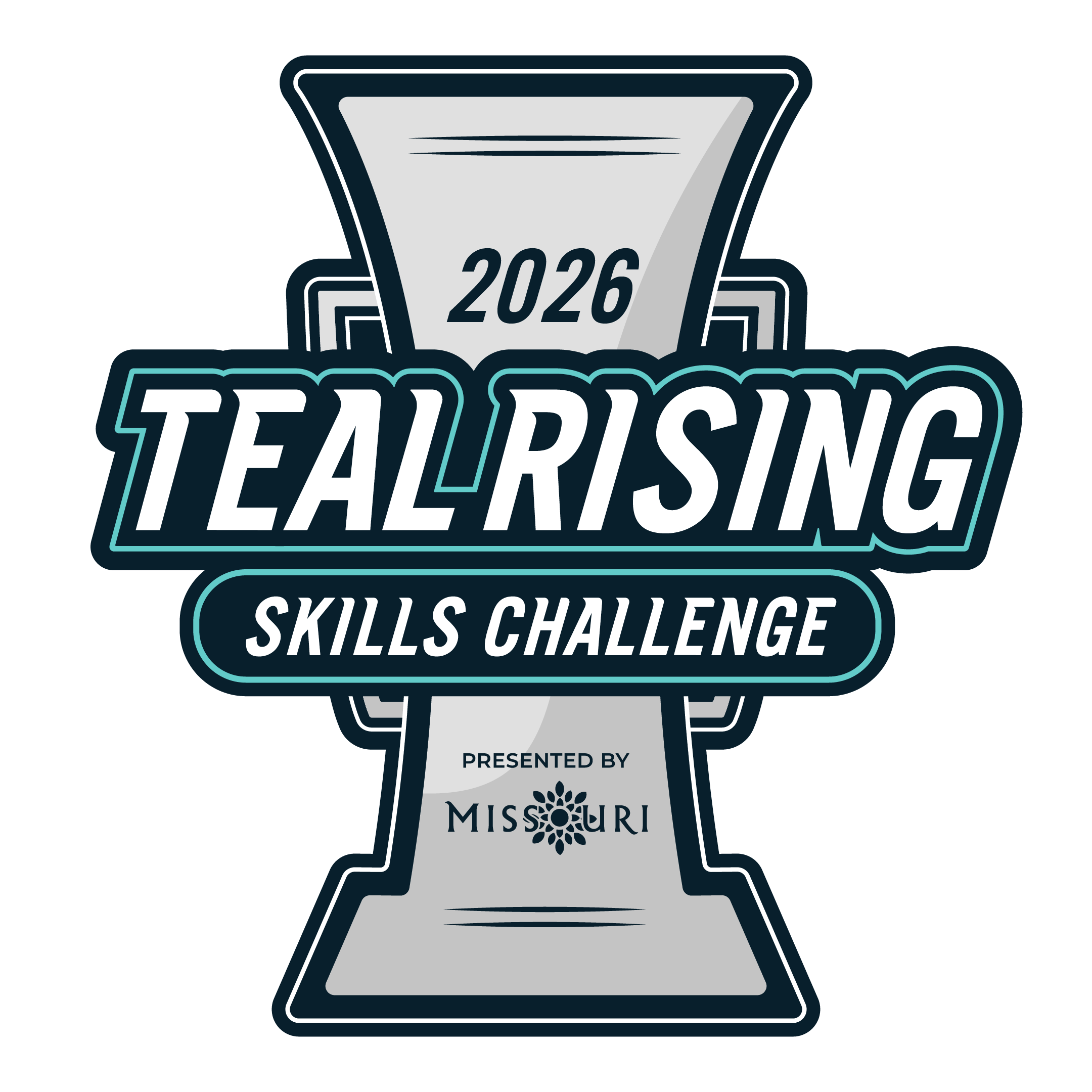Teal Rising Skills Challenge Logo
