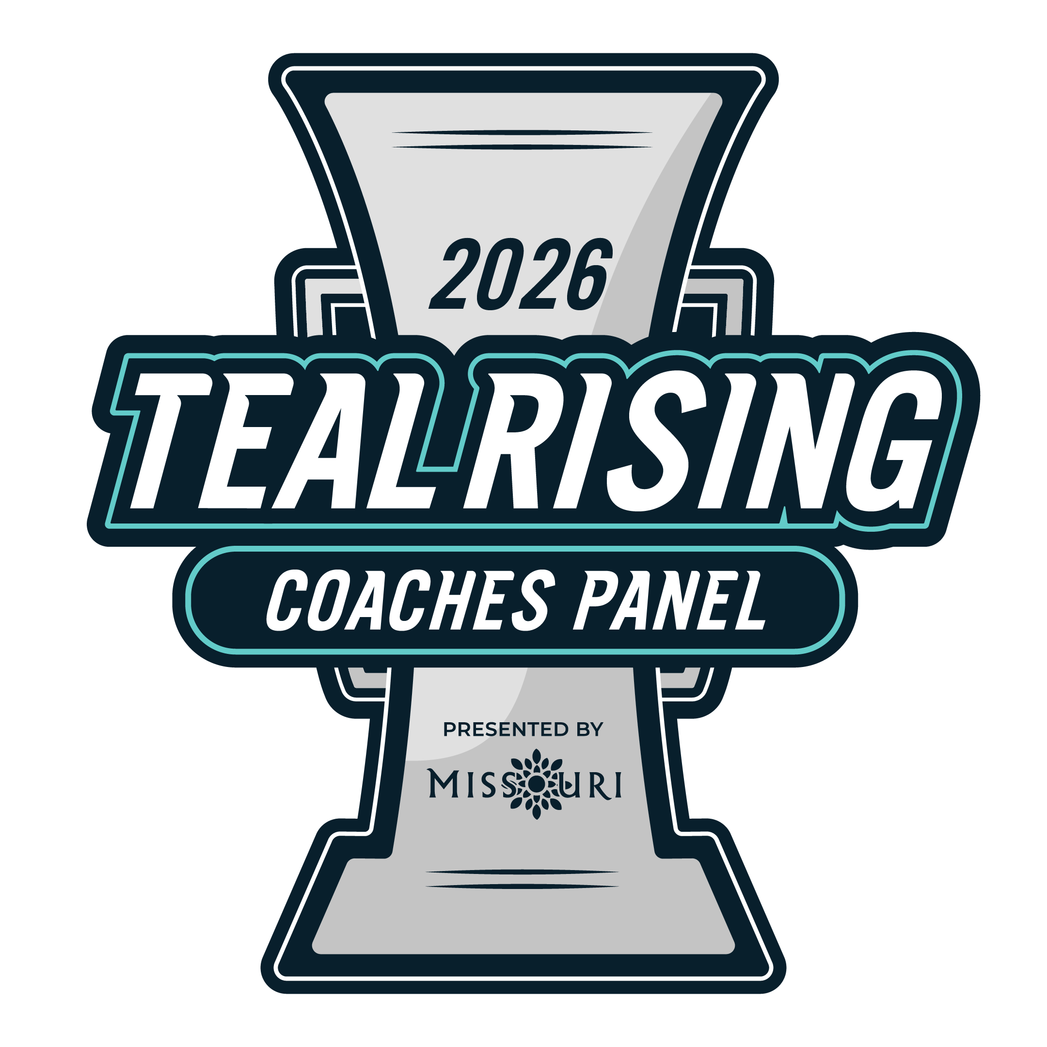 Teal Rising Coaches Panel Logo