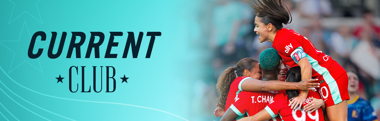 A header graphic with text that say Current Club including a photo of players celebrating.